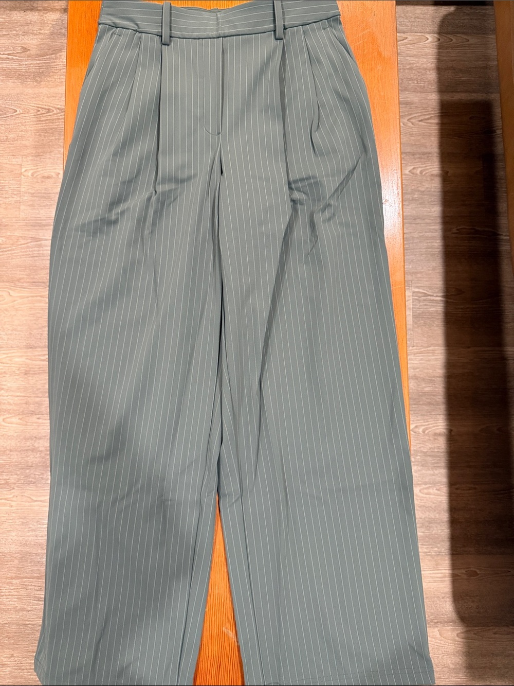 Lululemon daydrift Wide Leg Pinstripe Trousers in Sage Green